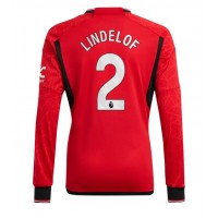 Camiseta Manchester United Victor Lindelof #2 Primera Equipación 2023-24 manga larga